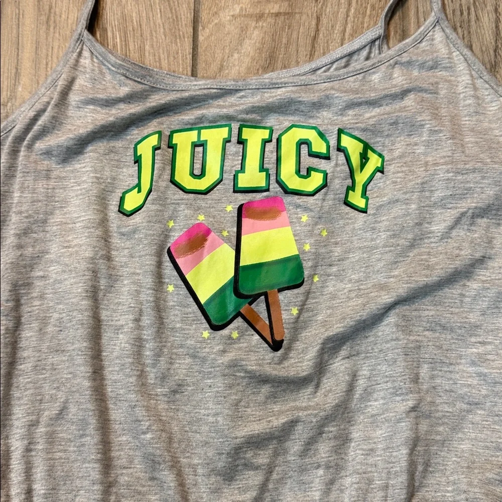 Juicy‎ Couture Gray Lounge Romper with Popsicle  Logo Y2K